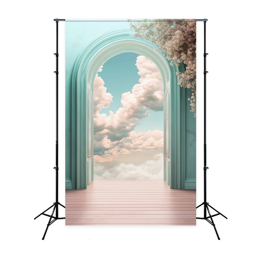 Toile de fond Nuage Portail Floral Sérénité BRP57-212