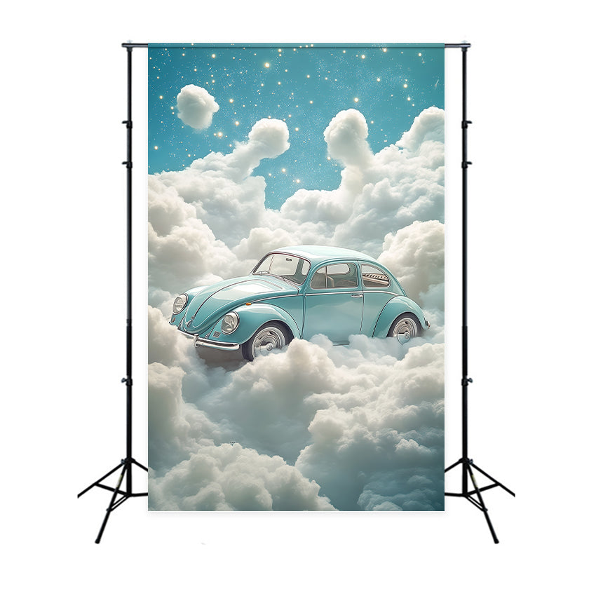 Toile de fond Nuage Aventure Voiture Rétro BRP57-213