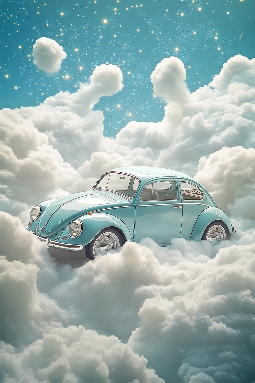 Toile de fond Nuage Aventure Voiture Rétro BRP57-213