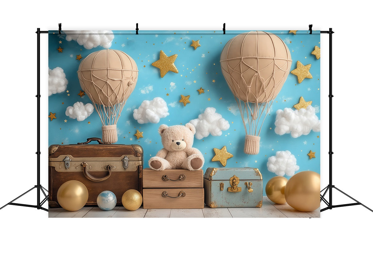 Toile de fond Ciel Ours Ballon Fantaisie BRP57-219