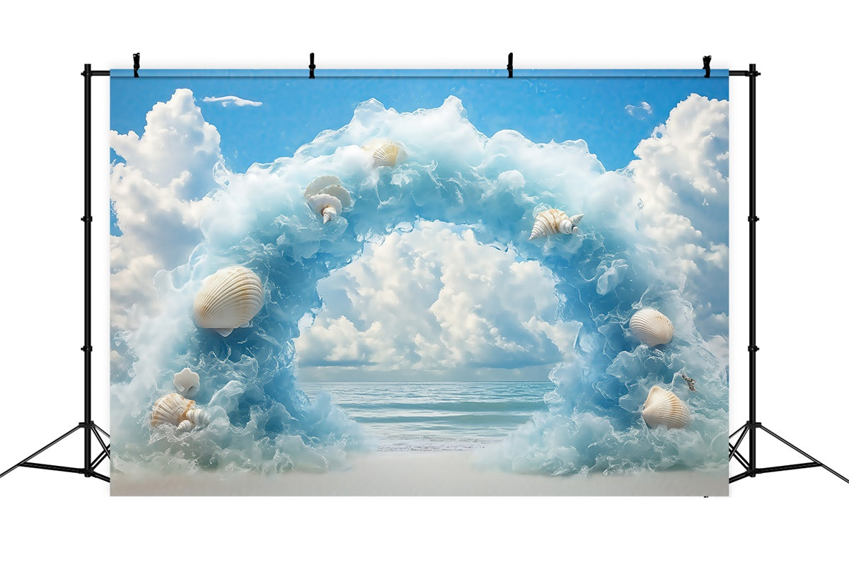 Toile de fond Nuage Rivage Sirène Fantaisie BRP57-224