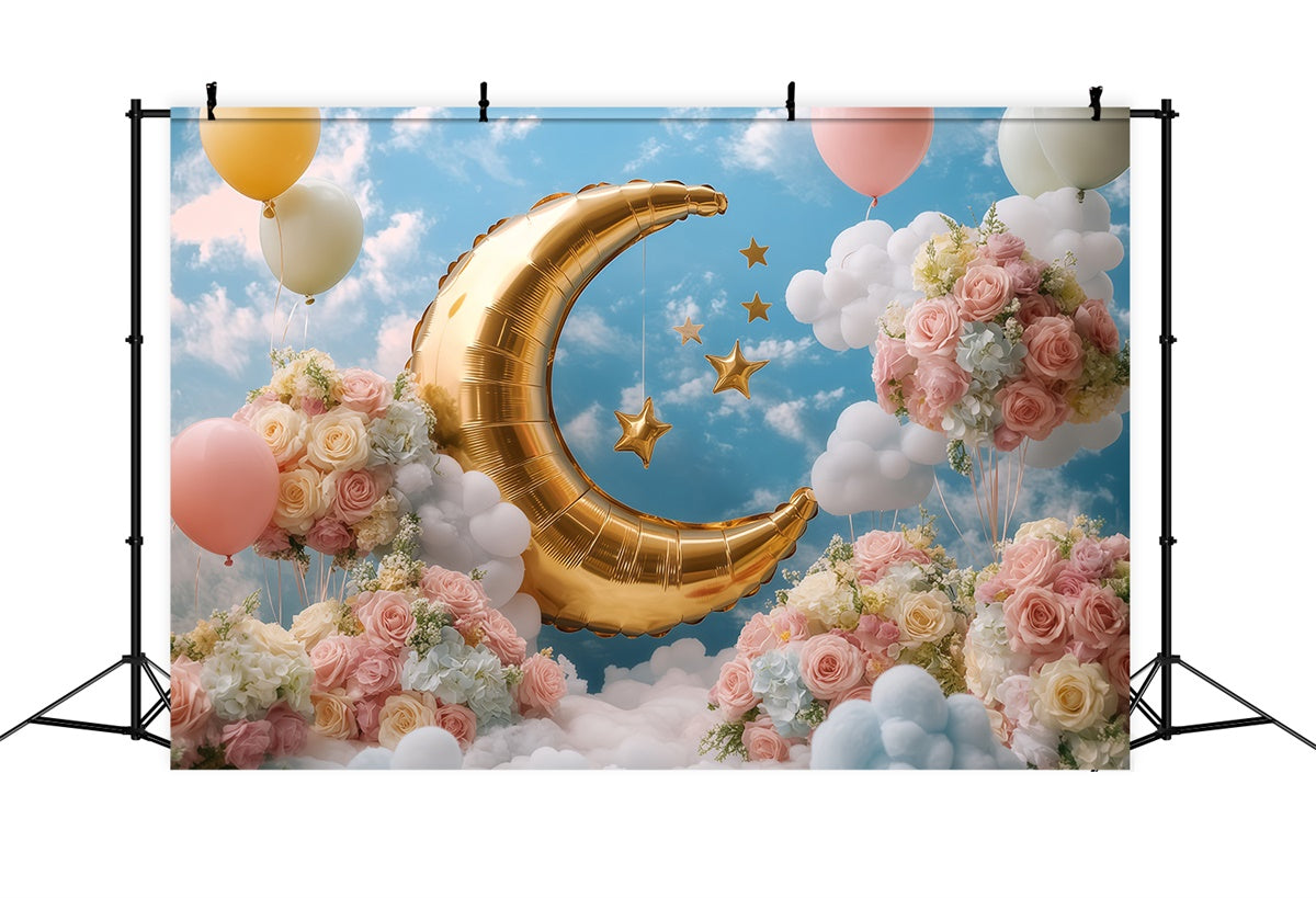 Toile de fond Ciel Ballon Rêve Croissant BRP57-229