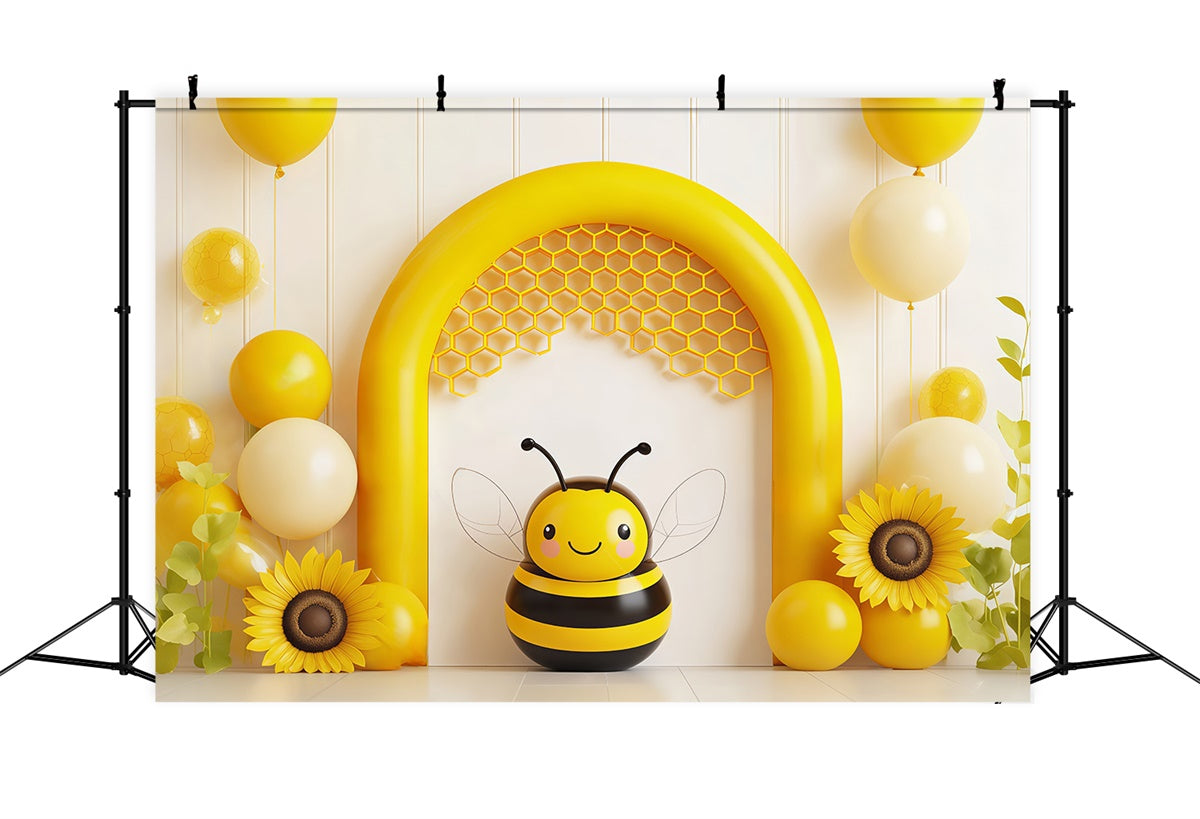 Fond studio photo enfant Abeille Jaune Mignonne Fête BRP57-238