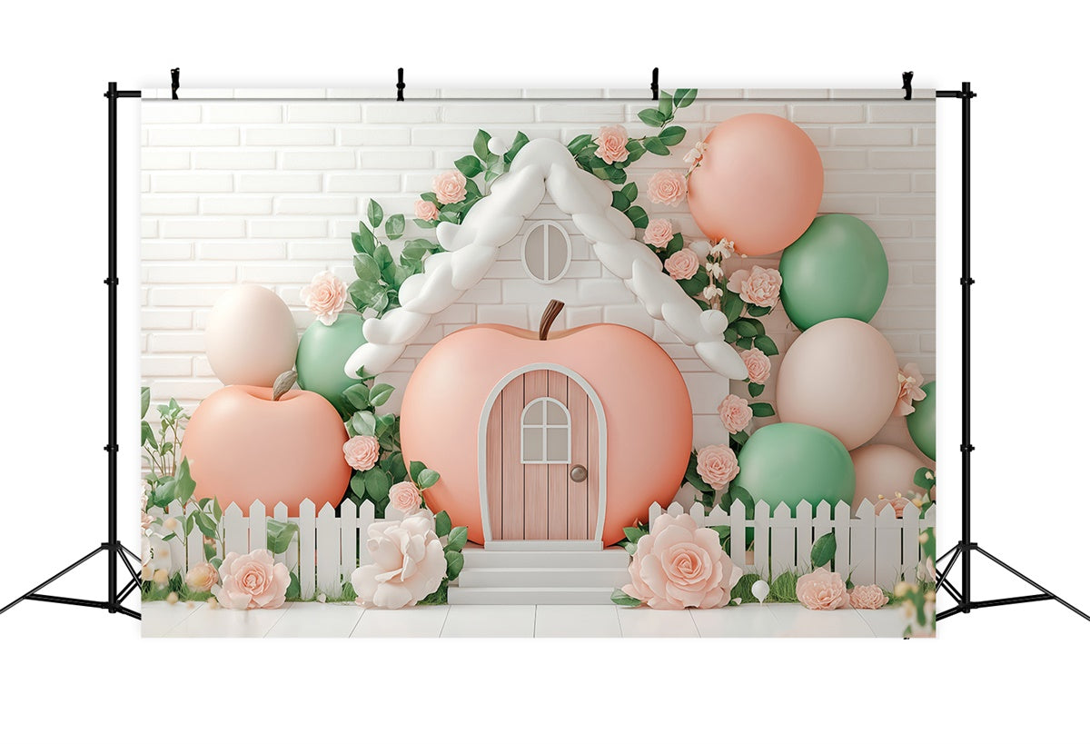 Toile de fond photo bébé Chalet Fruité Fantaisiste BRP57-248