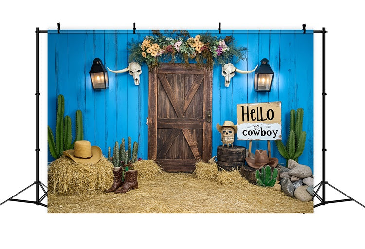 Fond studio photo enfant Portail de Grange Far West BRP57-253