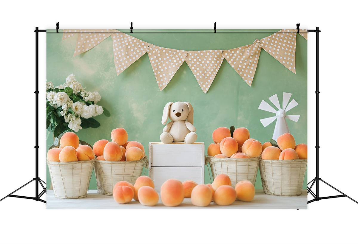 Toile de fond photo enfant Fruits Frais Peluche Mignonne BRP57-257