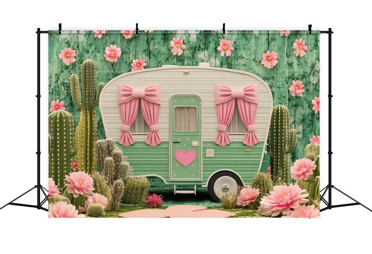 Fond studio photo bébé Cactus Camping Nœud BRP57-263
