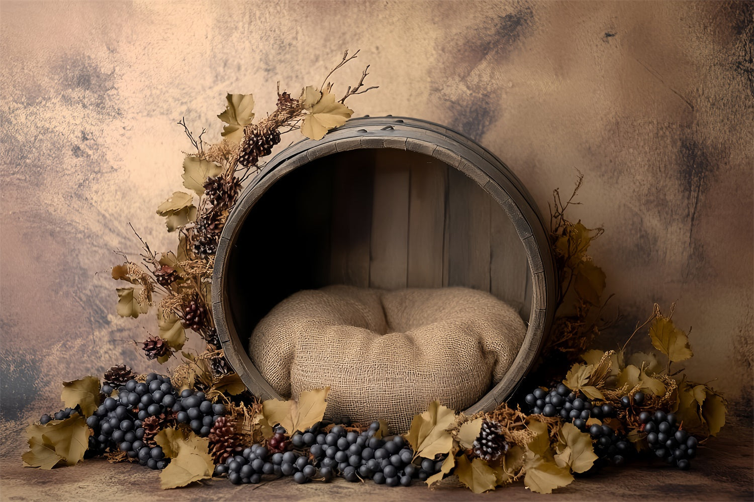 Fond studio photo enfant Récolte de Raisin Berceau BRP57-266