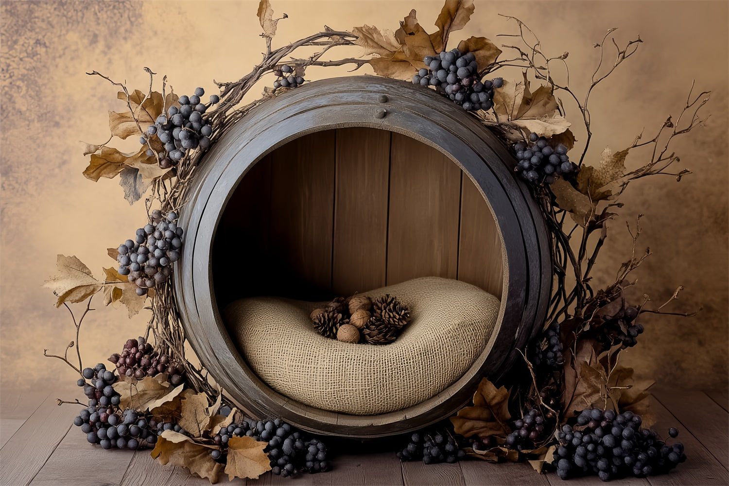 Fond studio photo bébé Vignoble Berceau Bébé BRP57-267