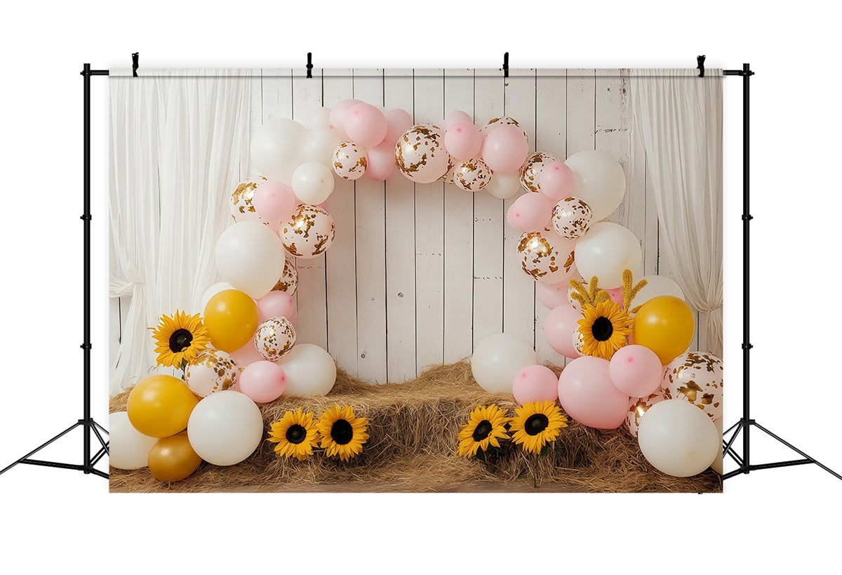 Fond studio enfant Arche de Ballon Tournesol BRP57-274