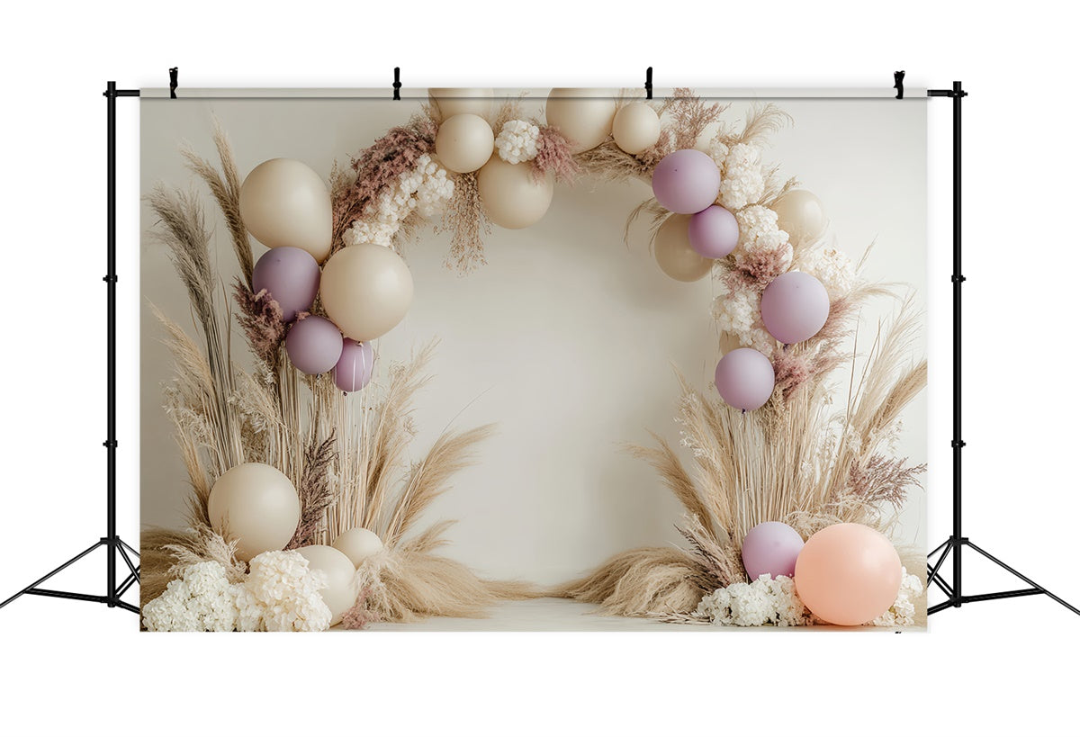Fond studio photo enfant Ballon Pampas Pastel BRP57-275