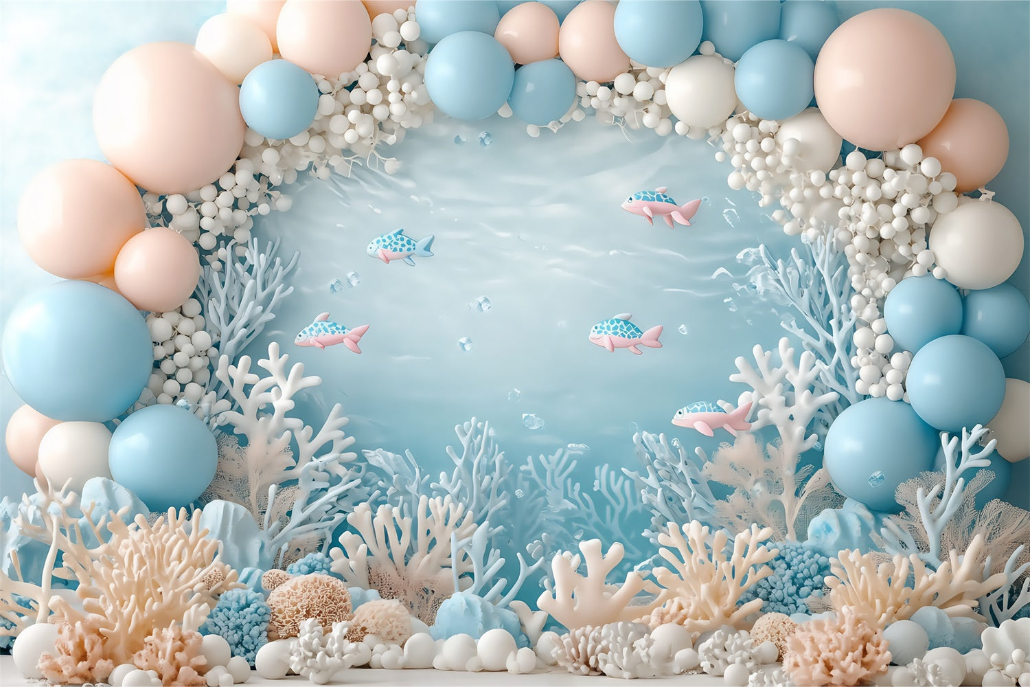 Fond studio photo bébé Aventure Mer Pastel BRP57-282