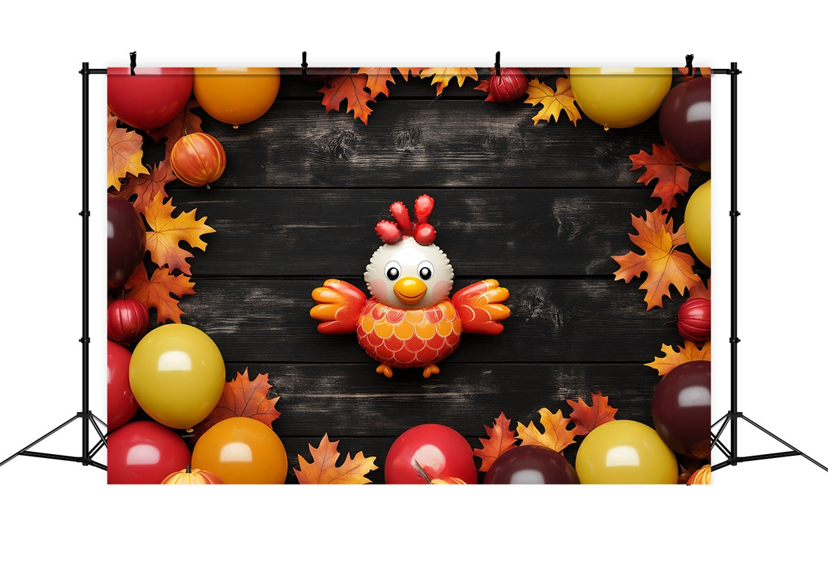 Toile de fond photo enfant Ballons Feuilles Célébration BRP57-285