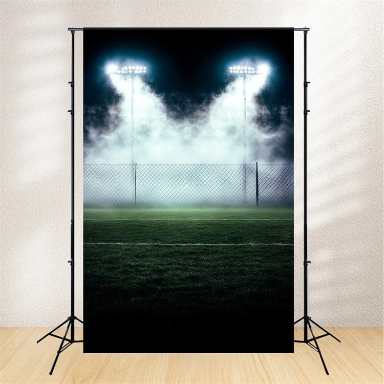 Toile de fond Photo Sport Lumières de Match Brumeuses BRP57-292