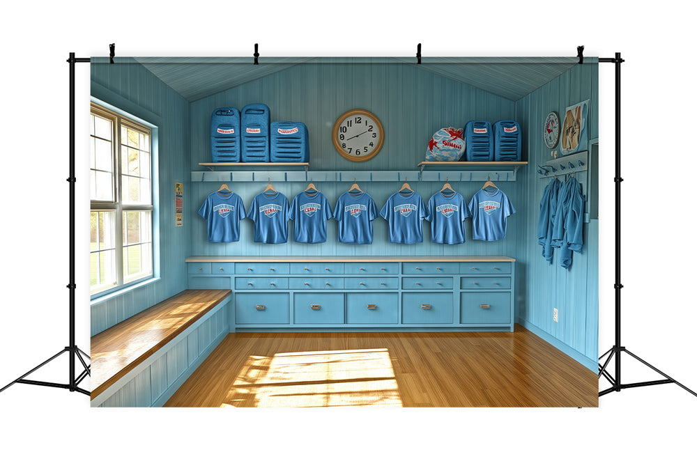 Toile de fond Photo Sport Vestiaire Prêt au Match BRP57-294