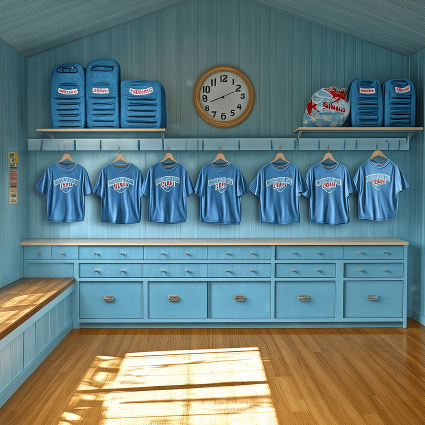 Toile de fond Photo Sport Vestiaire Prêt au Match BRP57-294