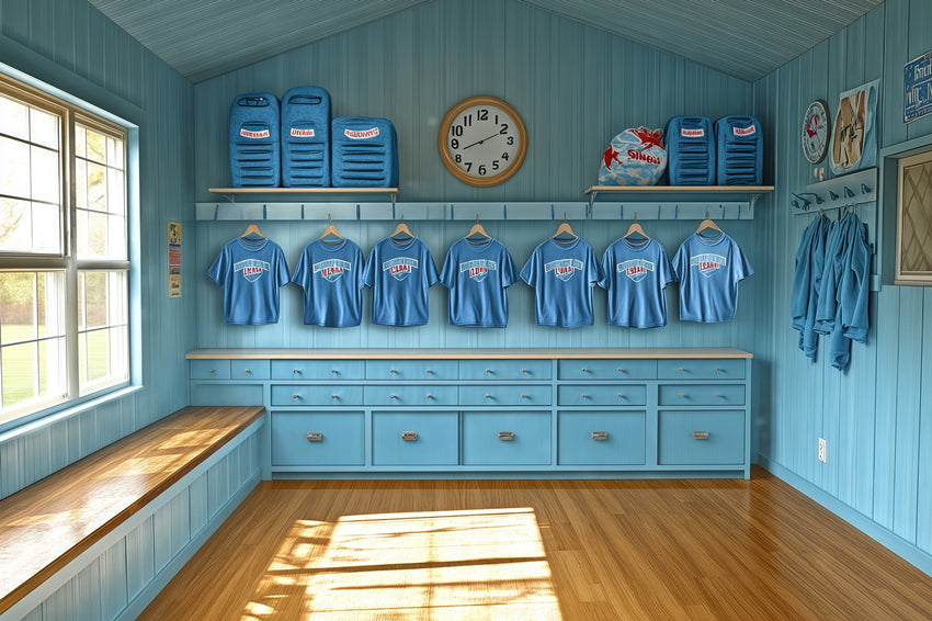 Toile de fond Photo Sport Vestiaire Prêt au Match BRP57-294