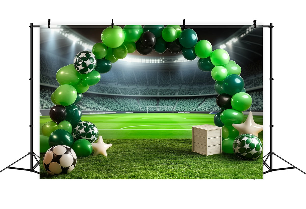Toile de fond Terrain Football Arche de Ballons Jour de Match BRP57-300