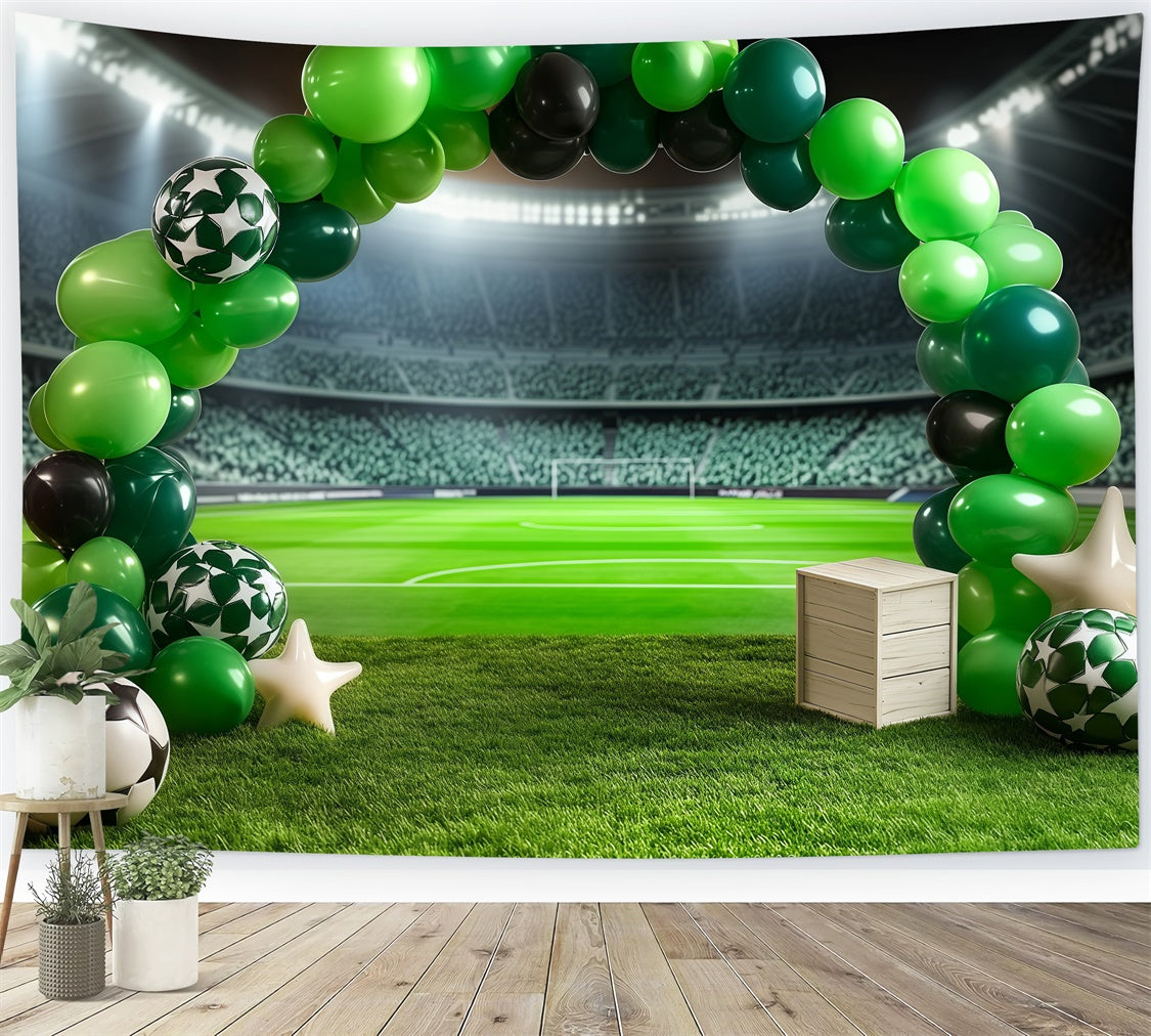 Toile de fond Terrain Football Arche de Ballons Jour de Match BRP57-300