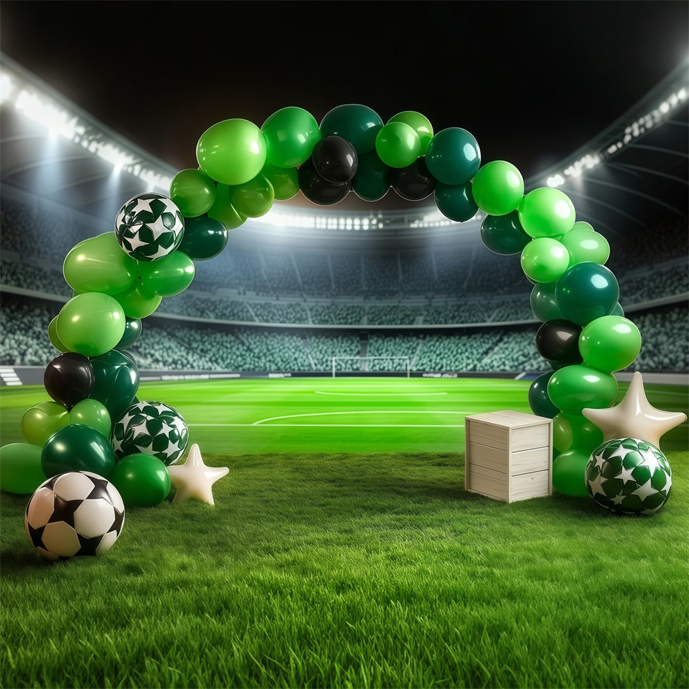 Toile de fond Terrain Football Arche de Ballons Jour de Match BRP57-300