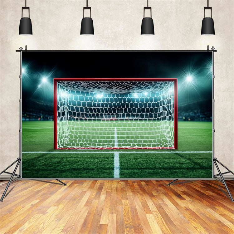 Toile de fond Terrain Football Tir au But Minuit BRP57-305