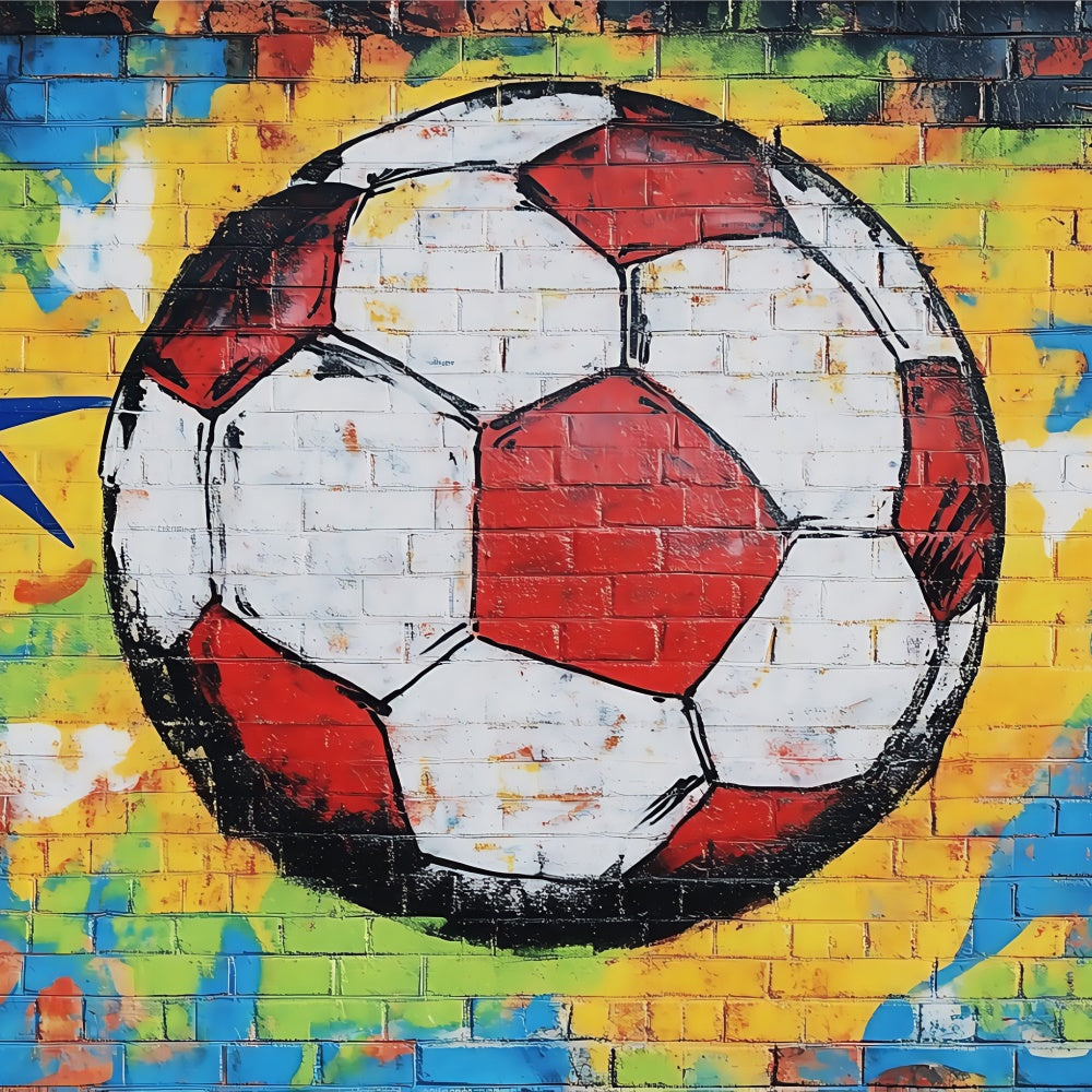 Toile de fond Football Mur Urbain Graffiti Soccer BRP57-310