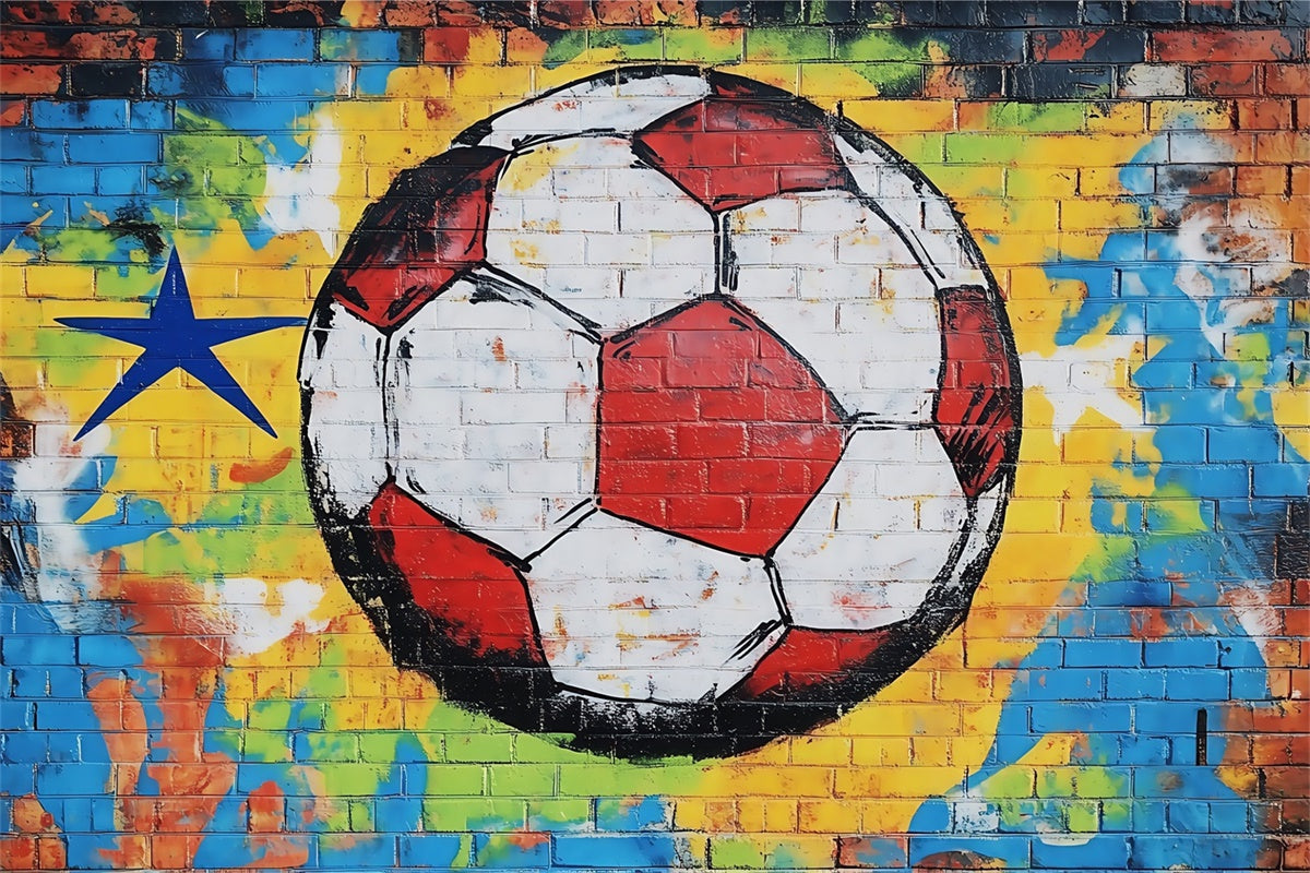Toile de fond Football Mur Urbain Graffiti Soccer BRP57-310