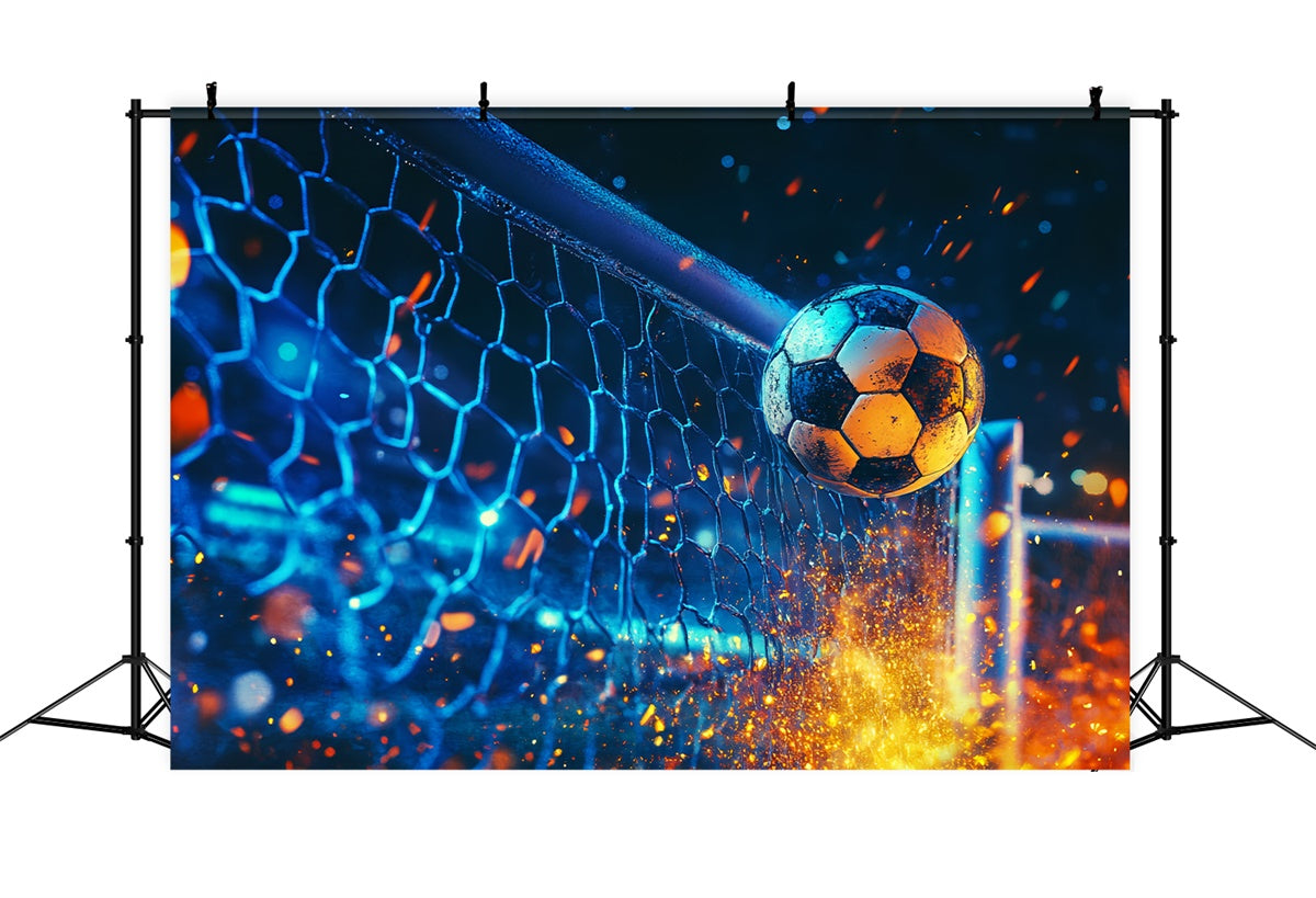 Toile de fond Football Impact du But Étincelant BRP57-317