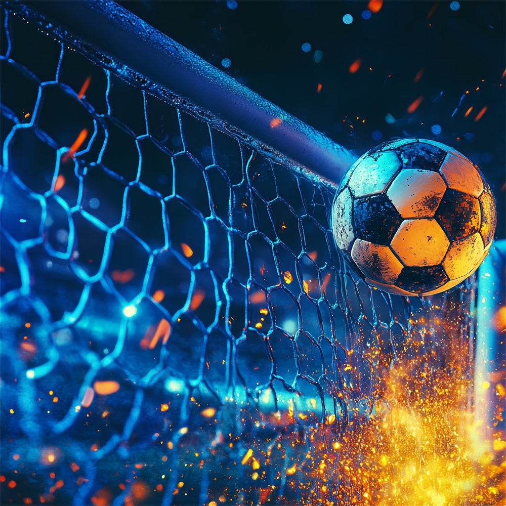 Toile de fond Football Impact du But Étincelant BRP57-317
