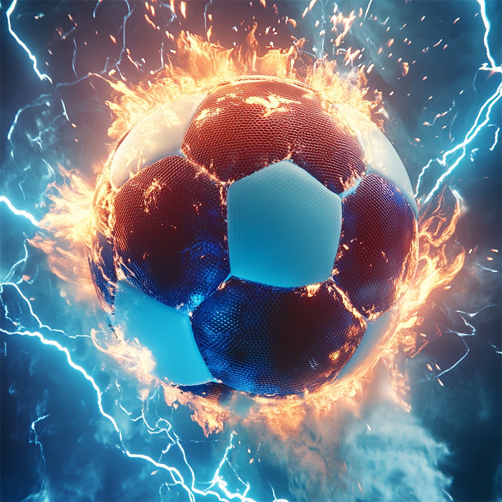 Toile de fond Football Tir de Flamme Électrique BRP57-319