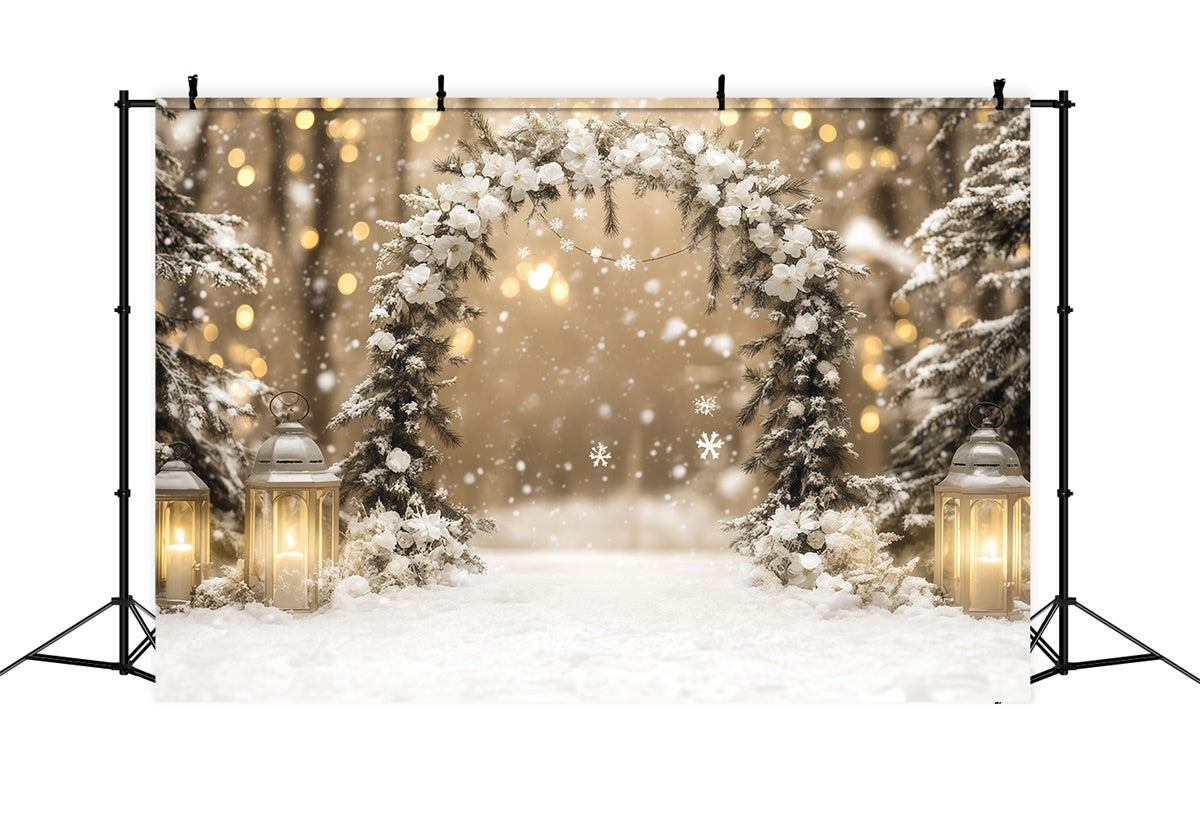 Toile de fond Hiver Photographie Romance Rustique Neige BRP57-354
