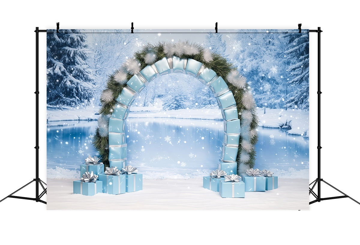 Toile de fond Hiver Merveille Arche Cadeaux Givrés BRP57-359