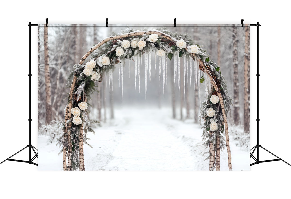 Toile de fond Hiver Romance Gelée Arche BRP57-363