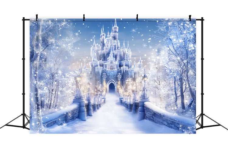 Toile de fond Hiver Entrée Château Givré BRP57-366