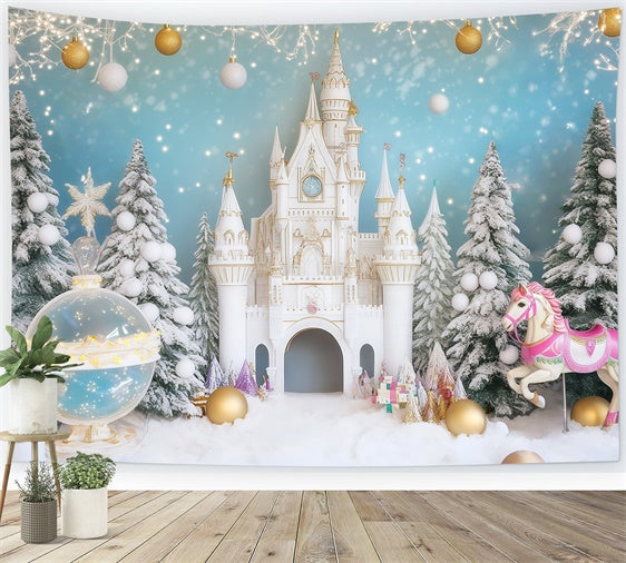 Toile de fond Hiver Globe Magique Étincelant BRP57-372