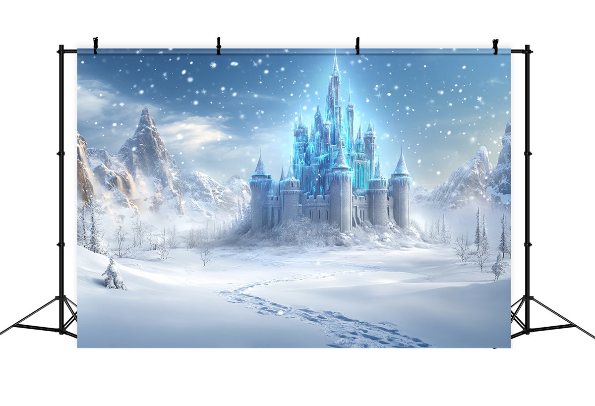 Toile de fond Hiver Château Sentier de Cristal BRP57-375