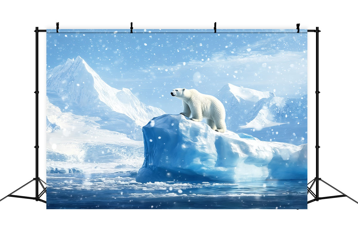 Toile de fond Hiver Scène Iceberg Murmure Polaire BRP57-385
