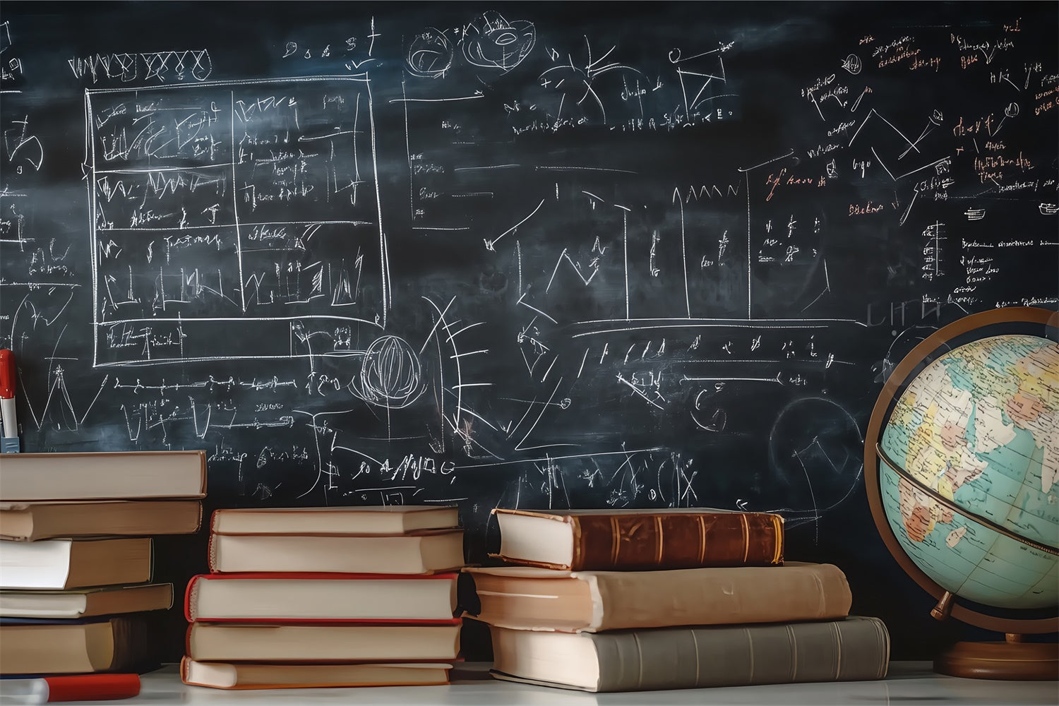 Toile de fond Scolaire Formules Mathématiques Scolaires BRP57-40