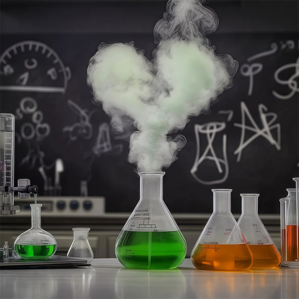 Toile de fond Laboratoire de Chimie Expérience Fumée Amusante BRP57-46