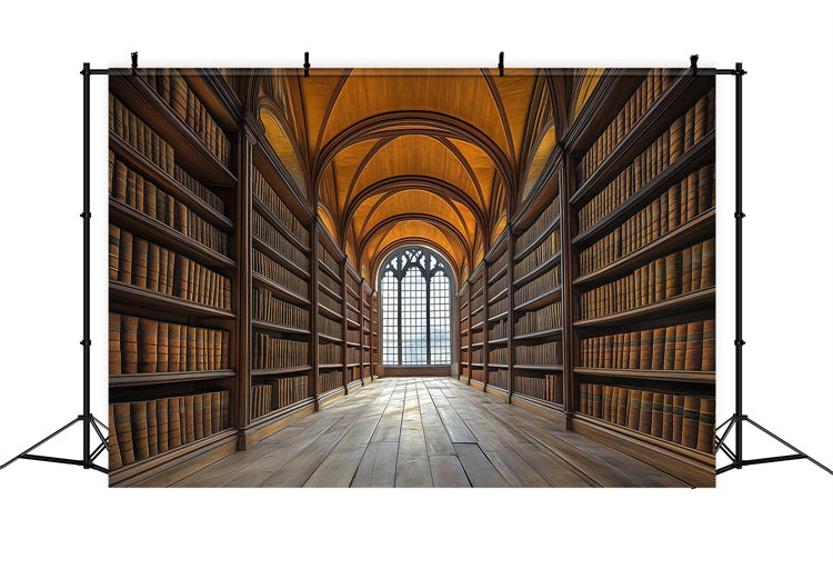 Toile de fond Photo École Hall de Bibliothèque Gothique BRP57-53