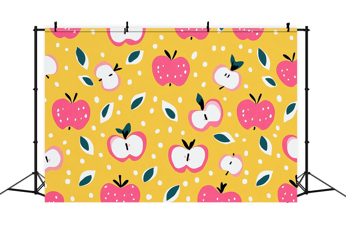 Toile de fond Photo École Motif Pomme Dessin Animé BRP57-57