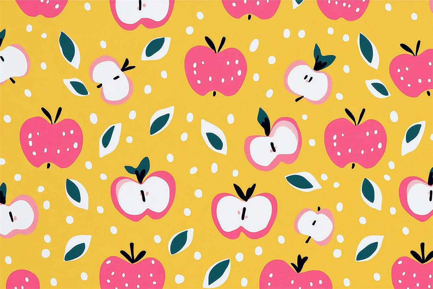 Toile de fond Photo École Motif Pomme Dessin Animé BRP57-57