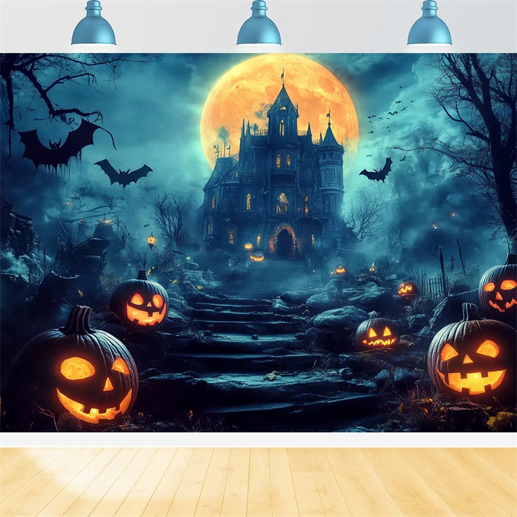 Toile de fond Photo Halloween Sentier du Château Colline Hantée BRP57-63