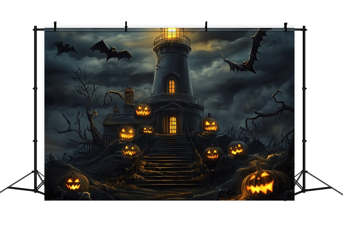 Toile de fond Halloween Marches Fantômes et Lanternes BRP57-64