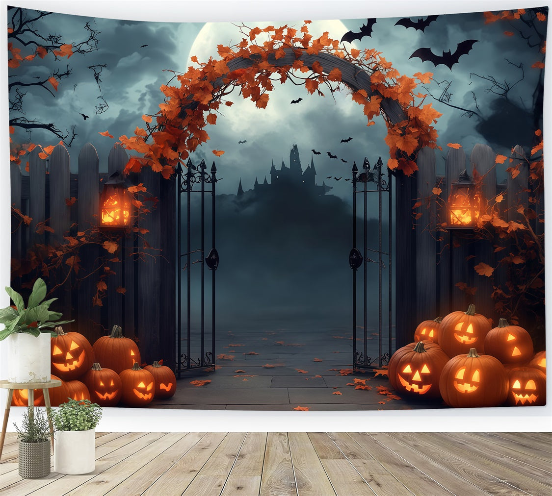 Toile de fond Photo Halloween Portail Gothique en Fer BRP57-65