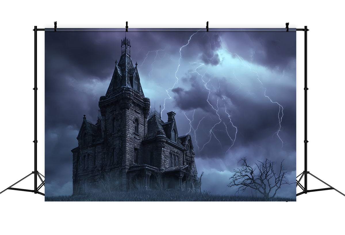 Toile de fond Photo Halloween Château de l’Orage Hanté BRP57-70