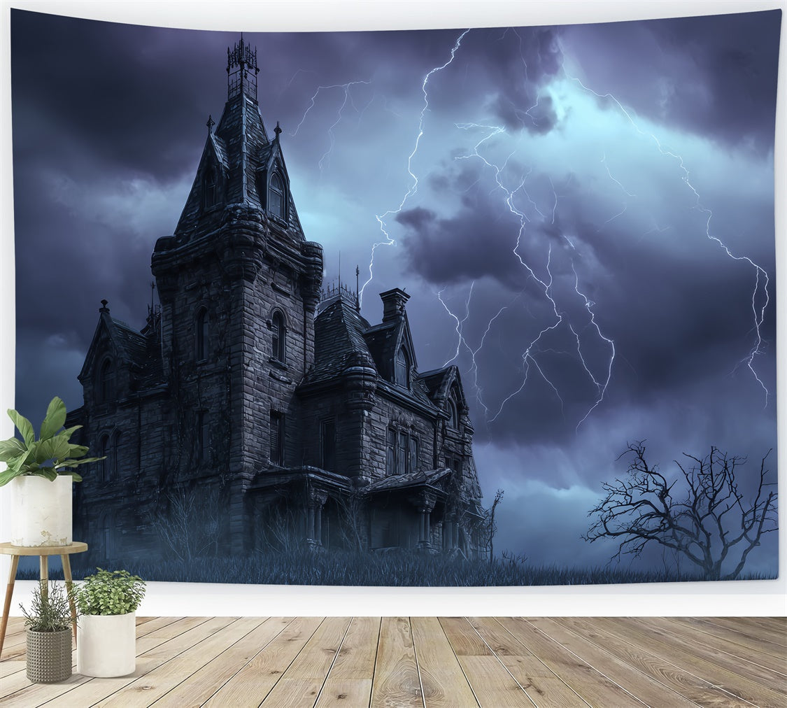 Toile de fond Photo Halloween Château de l’Orage Hanté BRP57-70