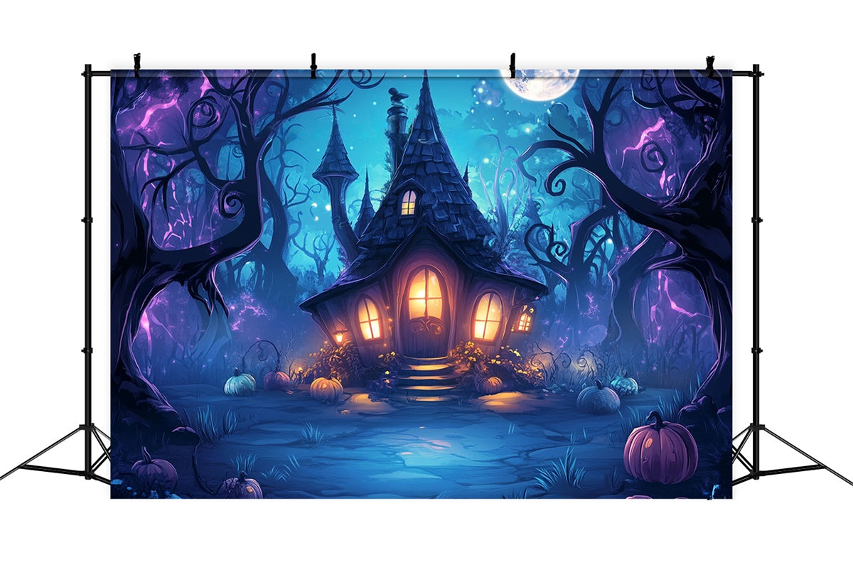 Toile de fond Halloween Chalet de Sorcière Enchanté BRP57-71
