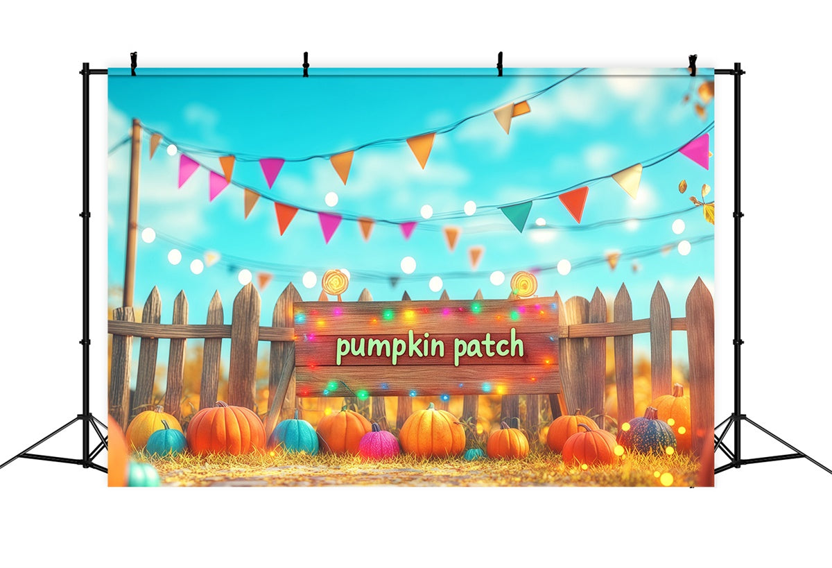 Toile de fond Halloween Lumières de Fête et Citrouilles BRP57-75