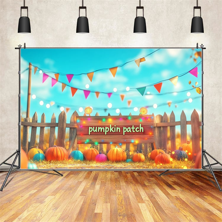 Toile de fond Halloween Lumières de Fête et Citrouilles BRP57-75